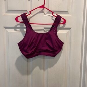 Moving Comfort Sports Bra Sz 38DD Maia High Impact Comfort Straps Purple 350054